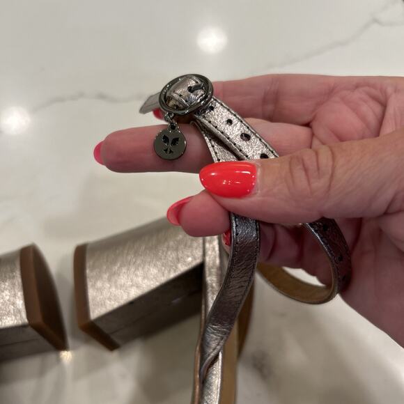 J. Renee Kamelia Size 8m Taupe block Heel Ankle strap Sandals Strappy Heels Shoe - Picture 10 of 11